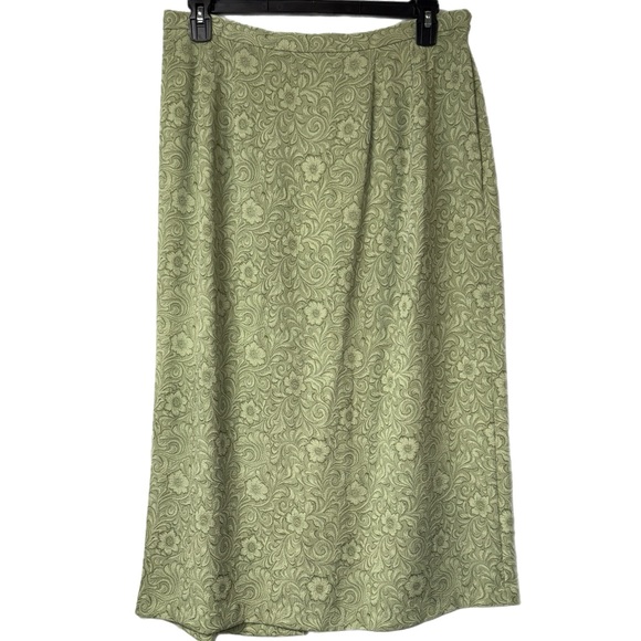 Vintage Lady Dorby - Green Paisley Jacquard Skirt Suit - Size 18W - Picture 4 of 8